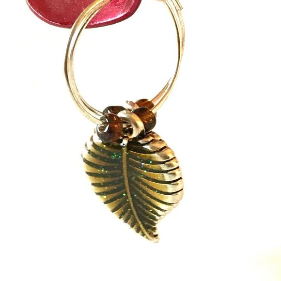 Leaf Earrings Fall Thanksgiving Autumn Tree Leaves Halloween Harvest Plated - Picture 5 of 9